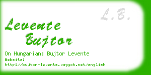 levente bujtor business card